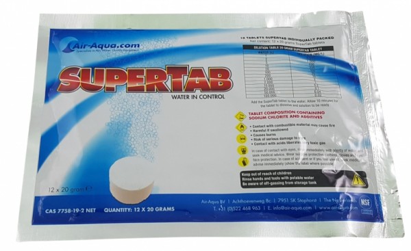Air-Aqua SuperTab Chlordioxid 12 Tablette x 20 Gramm